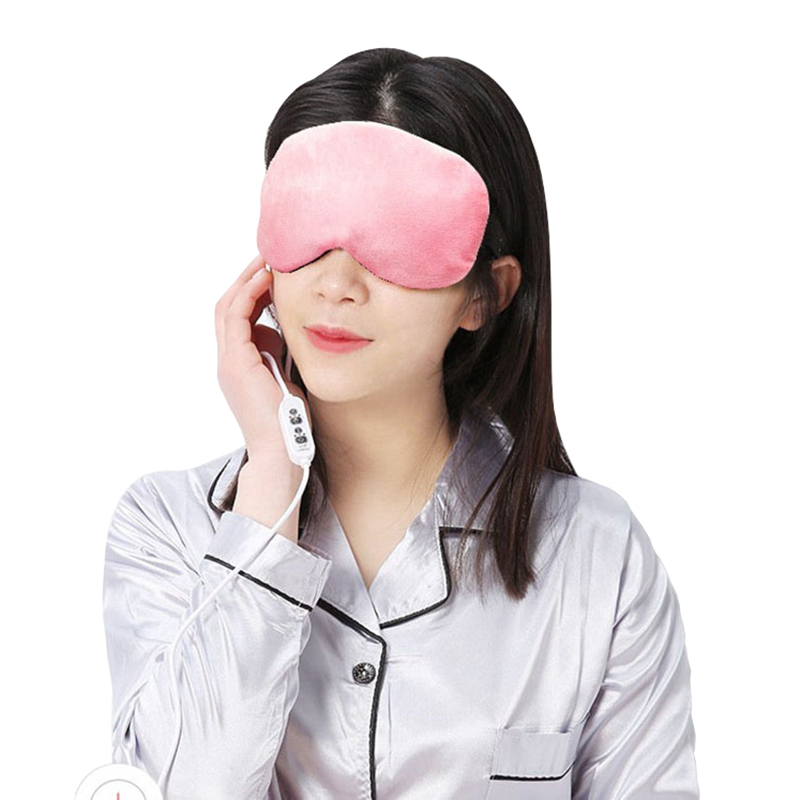 USB 艾灸热敷蒸汽艾绒眼罩 定时可调温遮光艾草护眼按摩眼罩